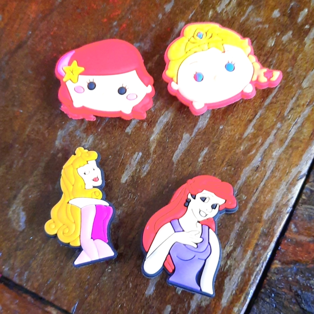 Lot of 4 Princess Jibbitz Charms (NWOT)